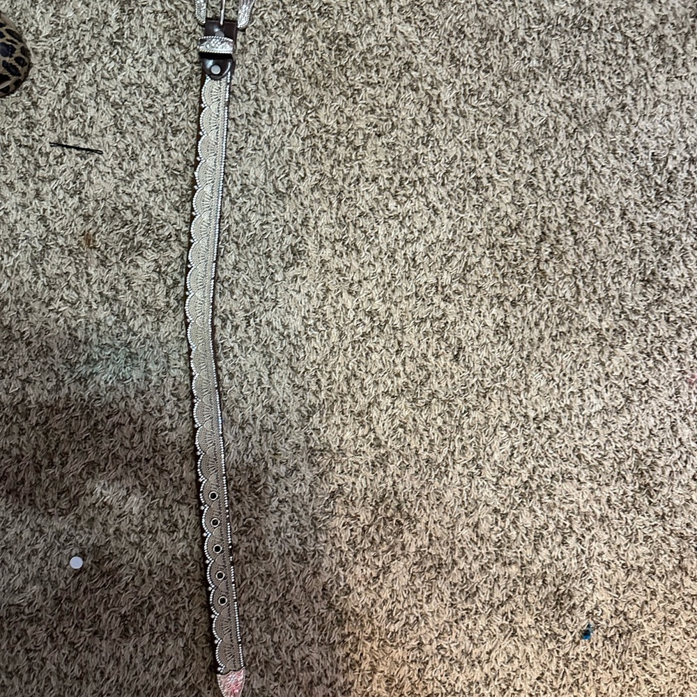 Silver Scalloped Belt